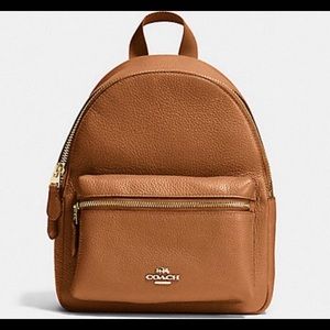NWT COACH Charlie Mini Backpack in Saddle